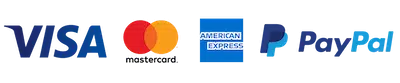Visa, MasterCard, American Express and PayPal accepted